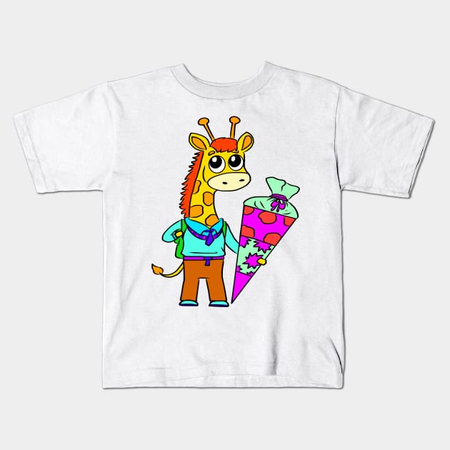 School start of school children school bag Kids T-Shirt by KK-Royal